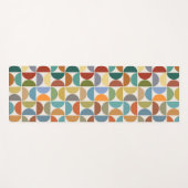 クリーム上のMCM半円パターン色 ヨガマット (正面(横))