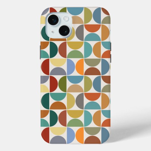 クリーム上のMCM半円パターン色 Case-Mate iPhoneケース (裏面)