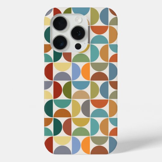 クリーム上のMCM半円パターン色 Case-Mate iPhoneケース (裏面)