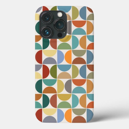 クリーム上のMCM半円パターン色 Case-Mate iPhoneケース (裏面)