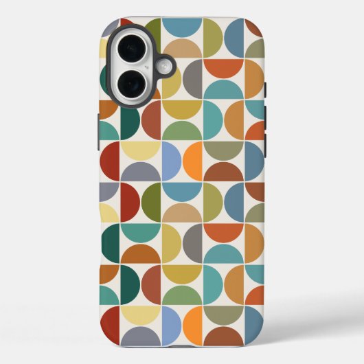 クリーム上のMCM半円パターン色 Case-Mate iPhoneケース (裏面)