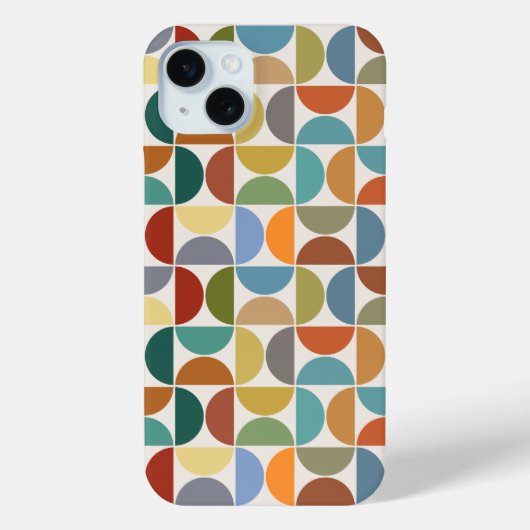 クリーム上のMCM半円パターン色 Case-Mate iPhoneケース (裏面)