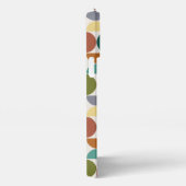 クリーム上のMCM半円パターン色 iPhoneケース (右側面)