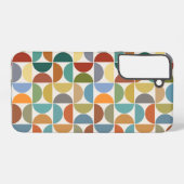 クリーム上のMCM半円パターン色 SAMSUNG GALAXYケース (裏面横)