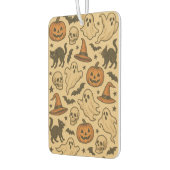 クリーム不気味の背景のレトロアイコン カーエアーフレッシュナー (左)