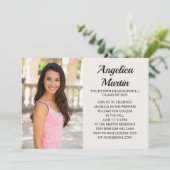 クリーム両面3写真卒業パーティー招待状 招待状 (スタンド正面)