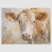 クリーム乳牛のデコパージュ 薄葉紙 (正面)