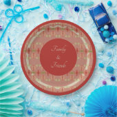 クリーム付きバーンドレッド ペーパープレート (パーティー)