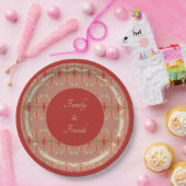 クリーム付きバーンドレッド ペーパープレート (パーティー)