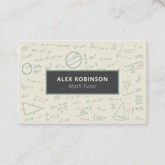 クリーム代数Math Tutor名刺 名刺 (正面)