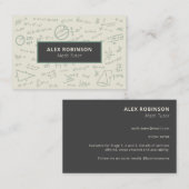 クリーム代数Math Tutor名刺 名刺 (正面/裏面)