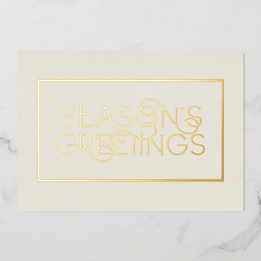 クリーム企業のと金ゴールドフレームの季節のごあいさつ 箔シーズンカード (正面)