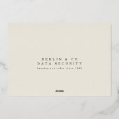 クリーム企業のと金ゴールドフレームの季節のごあいさつ 箔シーズンカード (裏面)