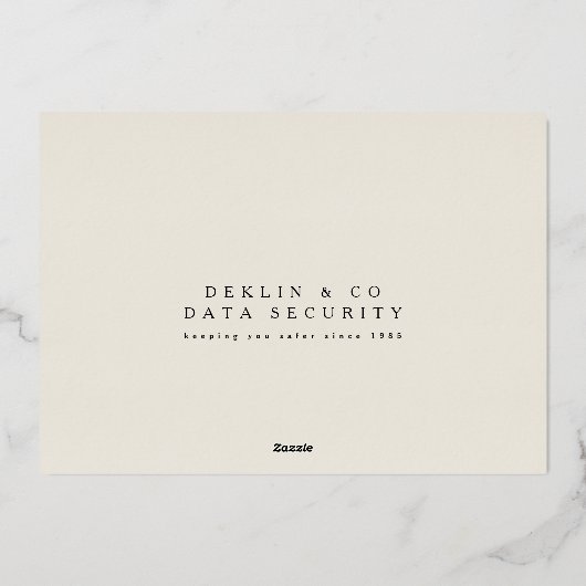 クリーム企業のと金ゴールドフレームの季節のごあいさつ 箔シーズンカード (裏面)