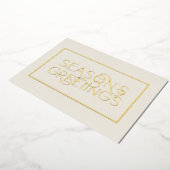 クリーム企業のと金ゴールドフレームの季節のごあいさつ 箔シーズンカード (回転した状態)