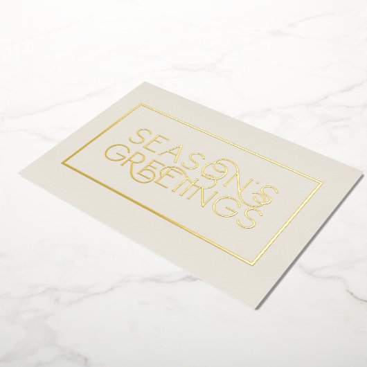 クリーム企業のと金ゴールドフレームの季節のごあいさつ 箔シーズンカード (回転した状態)
