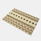 クリーム入りブラウン ドアマット (アングル)