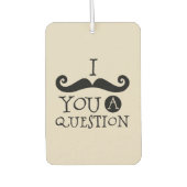 クリーム口ひげ質問ユーモア父の日 カーエアーフレッシュナー (正面)