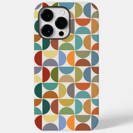 クリーム地にカラフルなMCM半円模様 Case-Mate iPhoneケース (裏面)