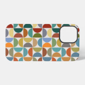 クリーム地のMCM半円模様カラー iPhoneケース (裏面横)