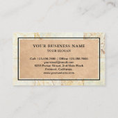 クリーム大理石浴室床タイルインストーラ 名刺 (裏面)