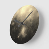 クリーム大理石 ラウンド壁時計 (傾斜)