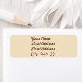 クリーム差出人住所シール ラベル (インサイチュ)