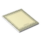 クリーム幾何学的デザイン ノートパッド (アングル)