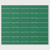 クリーム手書きインクグリーンアップルカスタム休日 ラッピングペーパー (フラット)