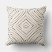 クリーム数々のと色の入れ子の正方形の部族 クッション (正面)