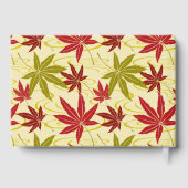 クリーム日本ののカエデ模様 ゲストブック (裏面)