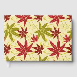 クリーム日本ののカエデ模様 ゲストブック