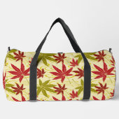 クリーム日本ののカエデ模様 ダッフルバッグ (正面)