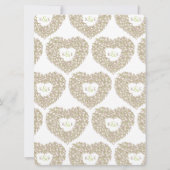 クリーム春チューリップスケッチ結婚ハート 招待状 (裏面)