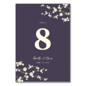 クリーム桜さくらんぼエレガント咲きアジア結婚ズ テーブルナンバー (裏面)