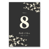 クリーム桜さくらんぼエレガント咲きアジア結婚ズ テーブルナンバー (裏面)