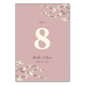 クリーム桜さくらんぼエレガント咲きアジア結婚ズ テーブルナンバー (正面)