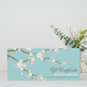 クリーム桜さくらんぼ花咲きギフト証明書 (スタンド正面)