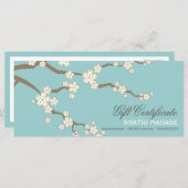 クリーム桜さくらんぼ花咲きギフト証明書 (正面/裏面)
