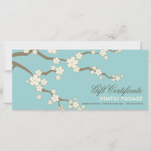 クリーム桜さくらんぼ花咲きギフト証明書