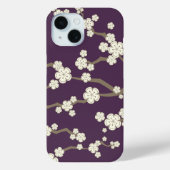 クリーム桜オリエンタルさくらんぼの花が紫 Case-Mate iPhoneケース (裏面)
