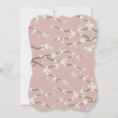 クリーム桜 チェリーブロッサム ピンク ブライダルシャワー 招待状 (裏面)