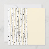 クリーム樺の木ツリー結婚式招待状 招待状 (裏面)