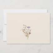 クリーム水彩ワイルドフラワーカリグラフィー サンキューカード (裏面)