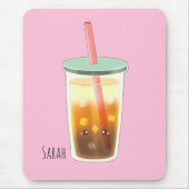 クリーム泡入りキャラメルアイスコーヒー マウスパッド (正面)