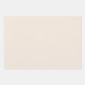 クリーム無地のベージュアイボリー ラッピングペーパーシート (正面2)