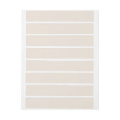 クリーム無地のベージュアイボリー ラップアラウンドラベル (シート)