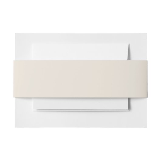 クリーム無地のベージュアイボリー 招待状ベリーバンド (正面例)