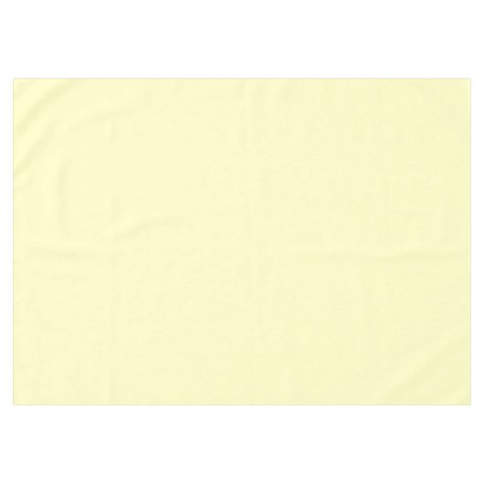 クリーム無地の状の淡い色の黄色 テーブルクロス (正面(横))
