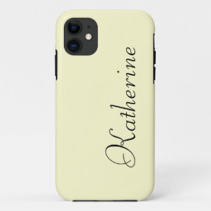 クリーム無地の色 ミニマリスト名 iPhone 11 ケース